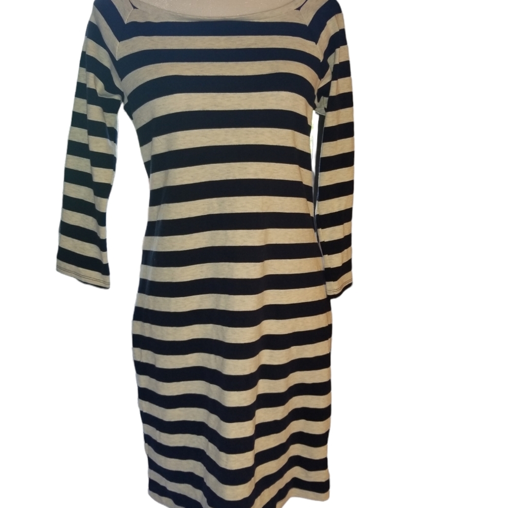 New w/o tag Old Navy pinstripe navy and gray color body con dress sz. SM